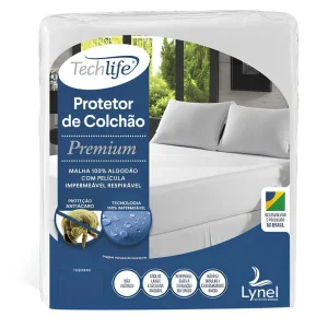 1 Protetor Colchão Casal Impermeável Laminado Malha Lynel